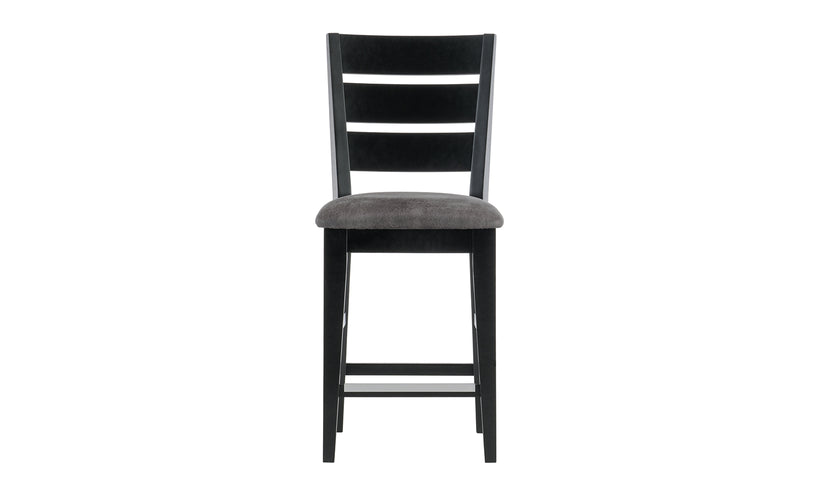 Gourmet Black Upholstered Counter Stool